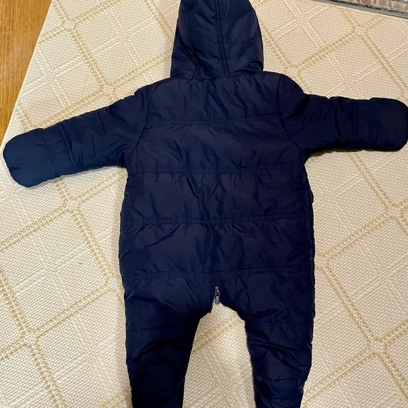 Nautica Dark Blue Hooded Infant Snowsuit Size 6/9 Months - Picture 4 of 10